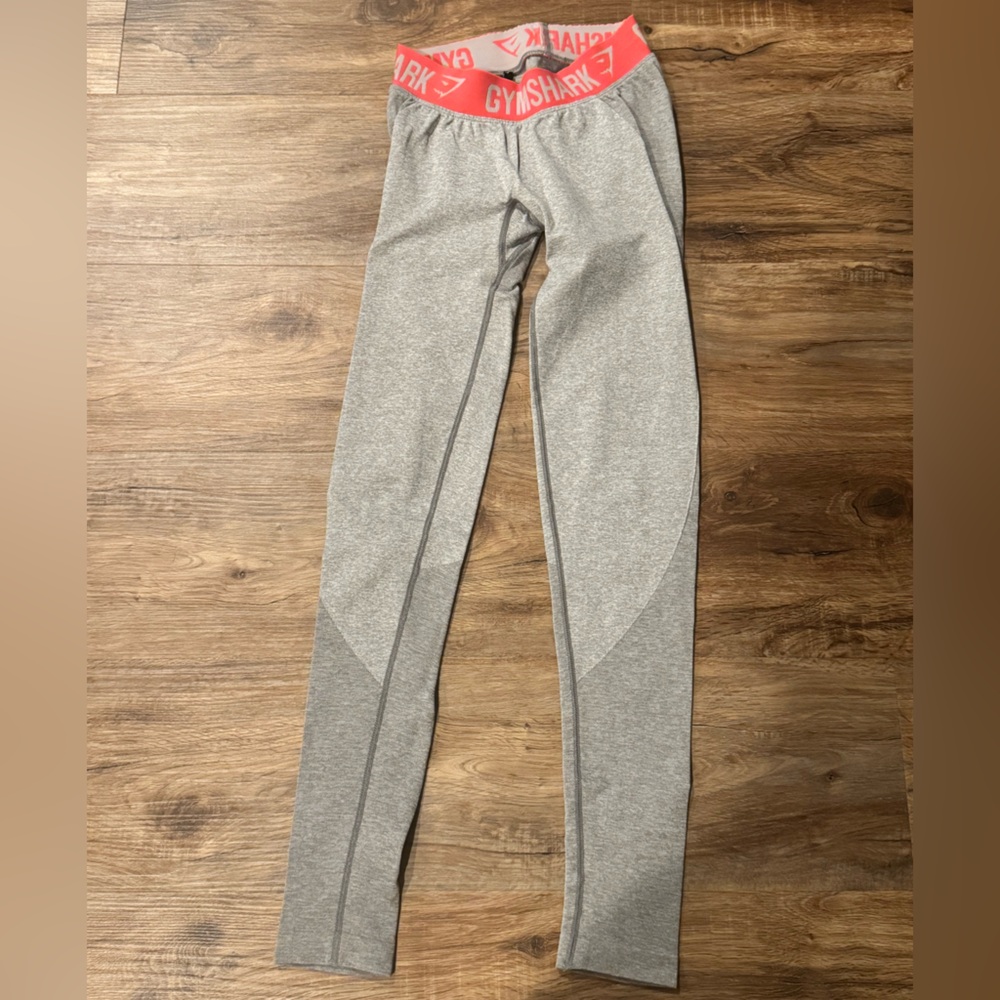 Gymshark Gray and Pink Leggings for Active Wear